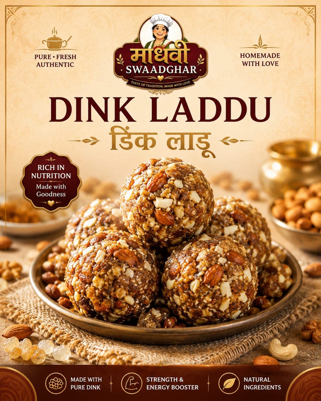 Dink Laddoo (Gond Laddoo)